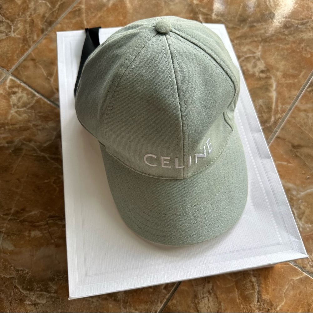 Celine light denim baseball Cap - Picture 3 of 11